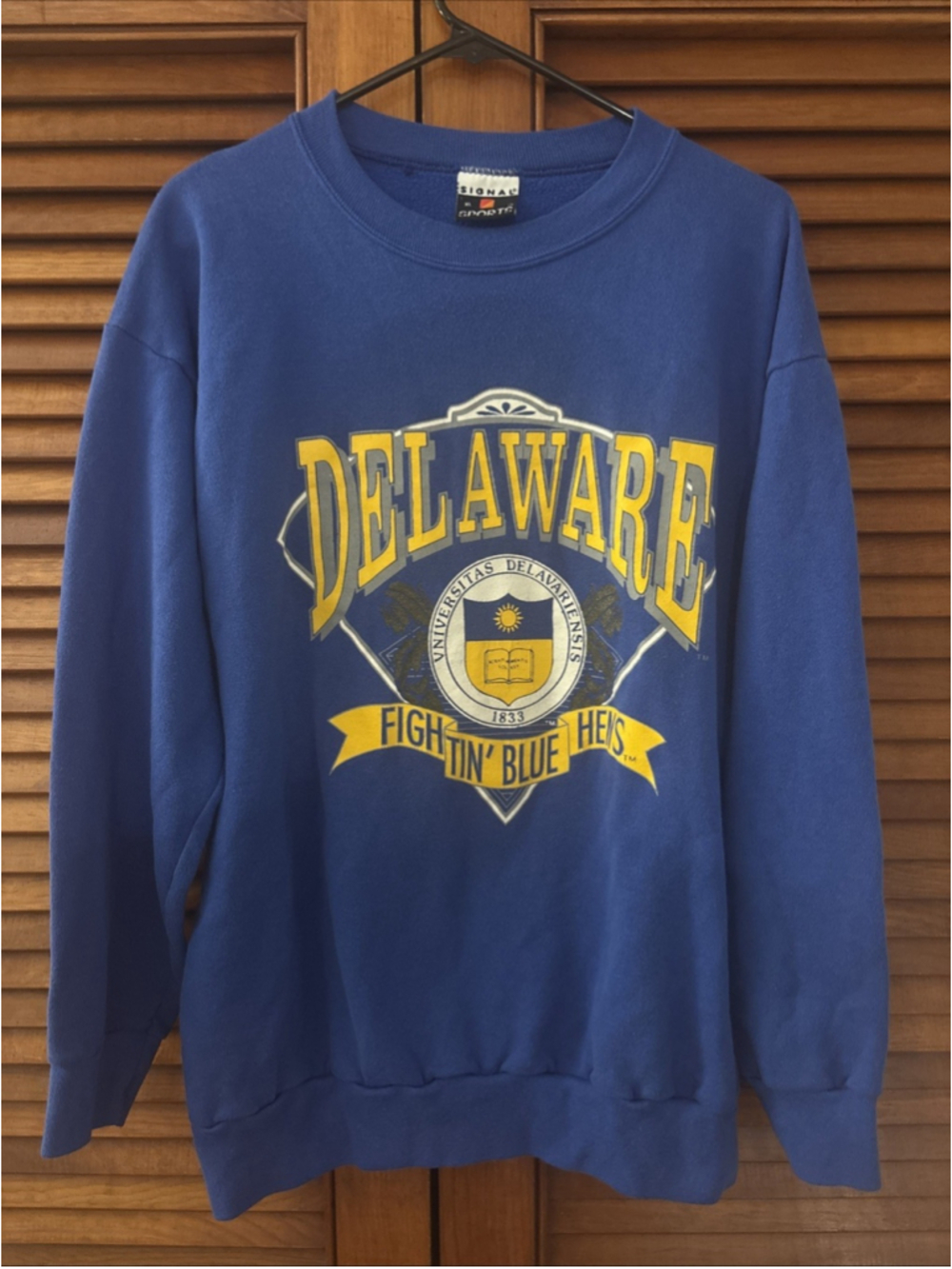 University of Delaware Blue Hens Sweatshirt Blue Signal Sports Adult XL VTG
